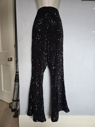 Black sequin embellished - black,
