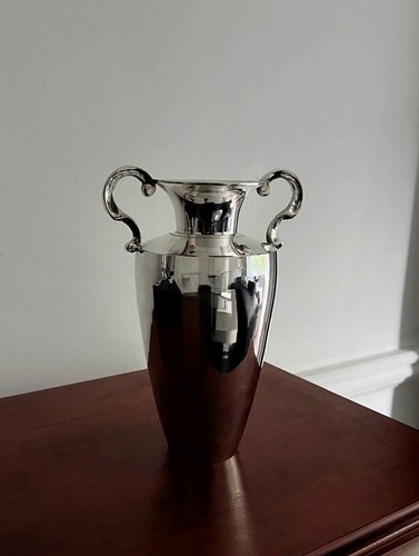 Antique silver plated vase urn - antique,