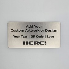 Custom Engraved Stainless Steel Plate Laser Marked Personalised Sign 100mmx60mm