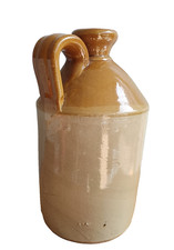 Vintage Earthenware Flagon Stoneware Unbranded Handled H 25cm