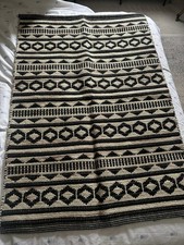 Black And Pink Wool Rug Debenhams