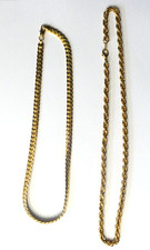 Two Heavy and Chunky Gold Tone Necklace Chains (Hal)