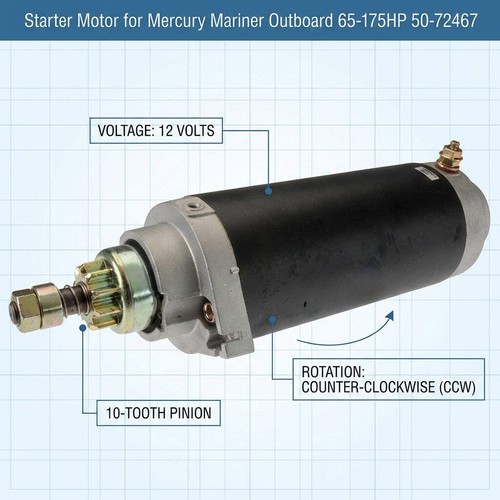 Starter motor for mercury - for,