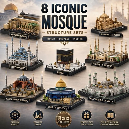 Mosque building blocks set - mosque,