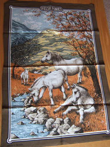 Vintage welsh ponies cotton - welsh,