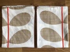 2 Pillowcases Handcrafted W/ New Orla Kiely Stem Scribble in Sand Cotton Percale