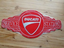 Ducati bike service station 17.5 " x 8.5" shape metal sign Man Cave/ Garage.