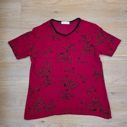 Vtg bonmarche red black - red,