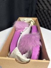 UGG Royale Damen Flip Flops SLIP ON Purple UGGS FLUFFY SANDALS UK SIZE 6 boxed 