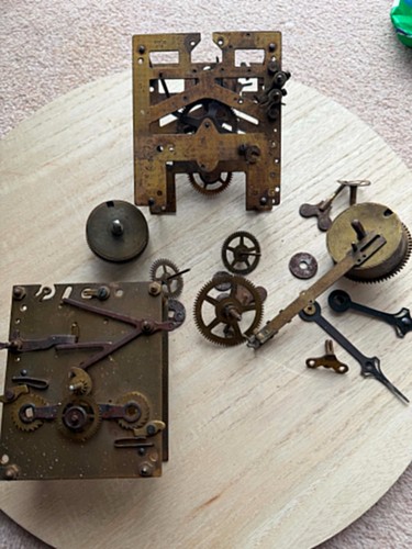 Vintage clock movement parts - clock,