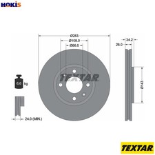2x BRAKE DISC 92111603 FOR
