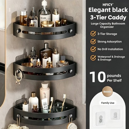 3tier self stick corner shower - corner,