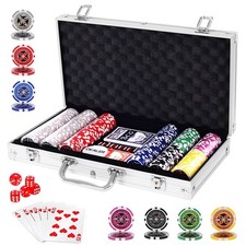 Silver Poker Chips Set in