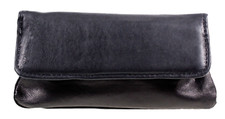 Leather tobacco pouch black - tobacco,