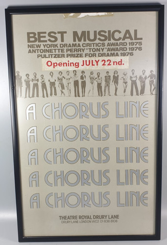 Framed chorus line original - framed,