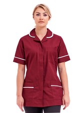 Burgundy NHS Nurses Uniform Nurse Tunic Hospital Carer Carehome maroon UK Made