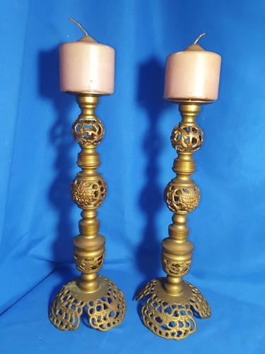 Vintage mcm pair pricket - pair, of