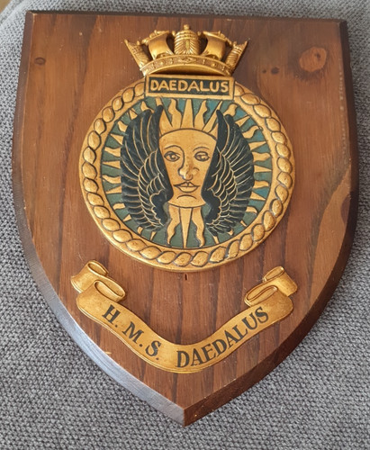 Hms daedalus wall shield - hms,