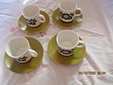 J&G MEAKIN STUDIO ‘Topic’ 4 x Tea Cups And Saucers