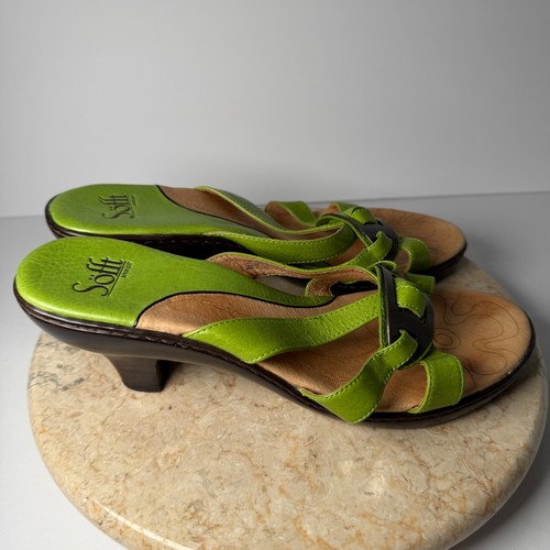 Sofft slide sandals - sofft, lime