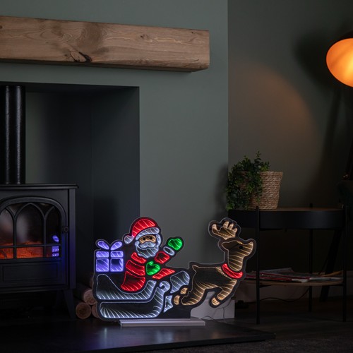 60cm light santa sleigh - 60cm, in