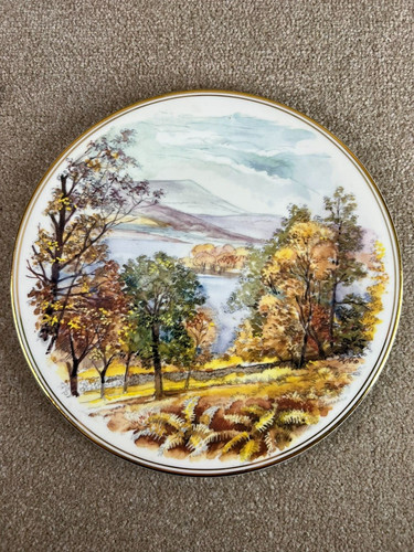 Decorate plate autumn scene - -,