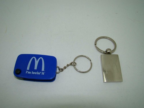 Two mcdonalds key bag fob - or,