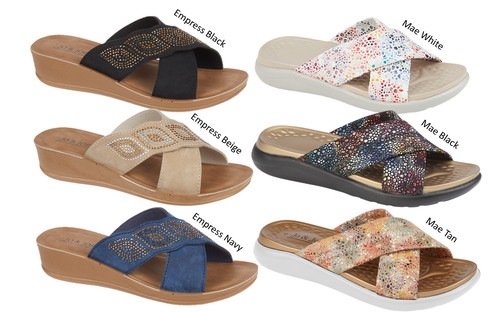 Mule sandal slip - on, ladies