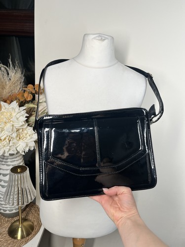 Vintage shillion black - vintage, patent
