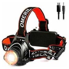 USB Rechargeable CREE T6 LED Headlamp 2000LM Waterproof Head Torch