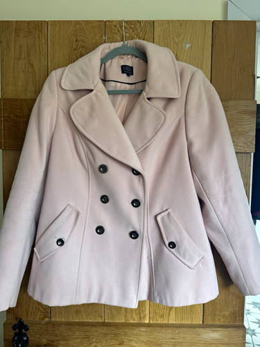 Pink pea coat - pink,