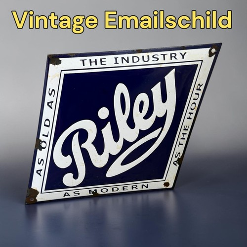 Vintage old riley car - vintage, enamel