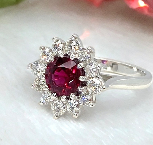 60ct ruby and diamond - diamond, ring