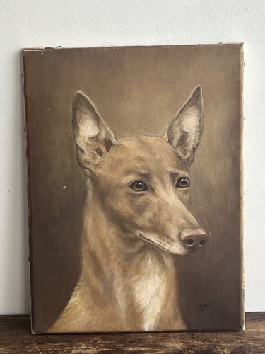 Dog painting portrait oil - ,
