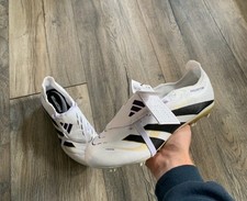 White and gold adidas tongued predators, brand new with tags uk size 8
