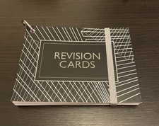 Revision Cards - Ring Bound Flash Cards/Index/Lined/Notes/Black&Silver NoteBook