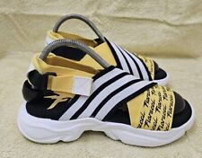 ADIDAS FIORUCCI X MAGMUR SANDALS SIZE UK 6 BLACK & CORE YELLOW WORN TWICE MINT