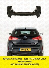 TOYOTA AURIS REAR BUMPER 2012 - 2015 HATCBACK MODELS ONLY NOT PRIMED NO SENSORS