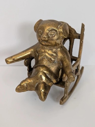 Solid brass teddy - brass, bear