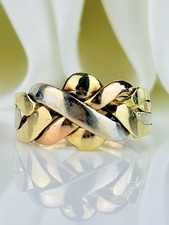Vintage Chunky Heavy Tri Gold