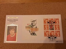 1996 FOOTBALL HEROES GREAT BRITAIN BENHAM FDC The Late GEORGE BEST VGC