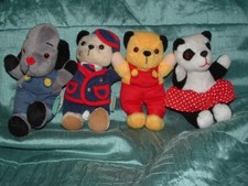 Sooty & Sweep Scampi & Soo Small Beanie Plush Soft Toys Golden Bear B