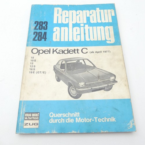 Opel kadett workshop manual - workshop,