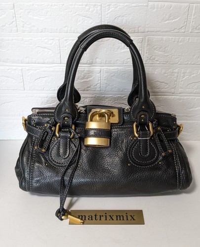 Chloe paddington black leather - paddington,