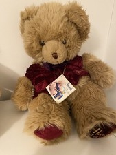 Harrods Plush Christmas Bear 1996 with Tag In Ex Condition Collectable