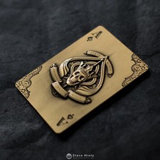 Thorns Engraved Antique Gold Card by Steve Minty Playing Cards | RARE