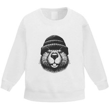 'Beaver Wearing Beanie Hat'