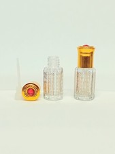 12 X 3ML/6ML AL HARAMAIN EMPTY BOTTLES PATTERNED, PLASTIC STICK APPLICATOR.