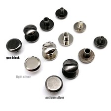 10/50pc 10mm Round Head Chicago Screw Nail Rivet Stud for Leather Belt Strap Bag