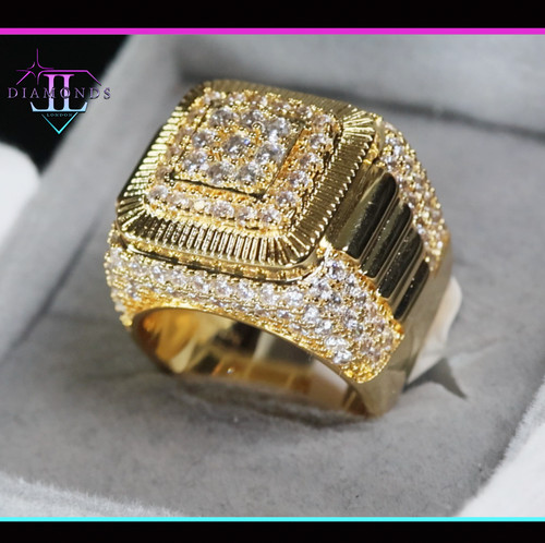 Mens gold iced out - iced, |